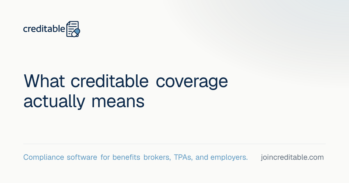Creditable, LLC article cover: What creditable coverage actually means